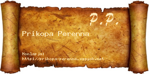 Prikopa Perenna névjegykártya